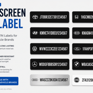 Windscreen VIN Label Replacement For All Vehicles Brands